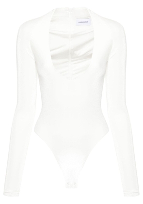16Arlington Valon velvet bodysuit - White