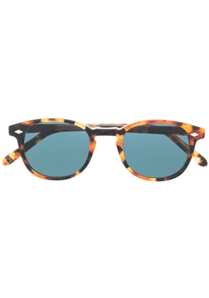 Lesca tortoiseshell round-frame sunglasses - Brown