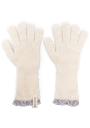 Jacquemus alpaca wool-blend long gloves - White
