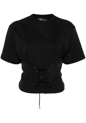 Mugler corset-style T-shirt - Black