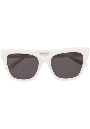 Balenciaga Eyewear logo-plaque square-frame sunglasses - White