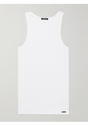 TOM FORD - Ribbed Cotton and Modal-Blend Tank Top - Men - White - S