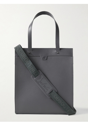 Christian Louboutin - Studded Leather and Rubber Tote - Men - Gray
