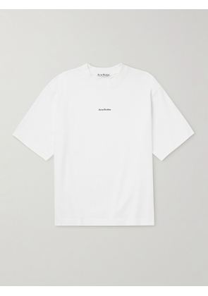 Acne Studios - Logo-Print Organic Cotton-Jersey T-Shirt - Men - White - XS