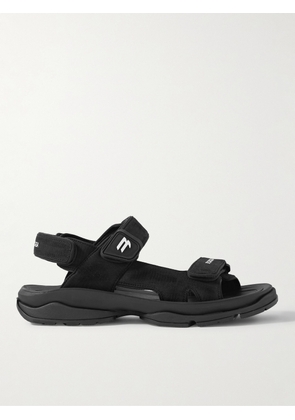 Balenciaga - Tourist Logo-Embroidered Ripstop Sandals - Men - Black - EU 39