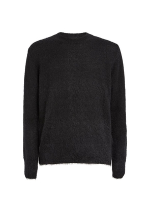 Off-White Mohair-Blend Back-Logo Sweater