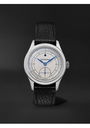 Massena LAB - Raúl Pagès Magraph Limited Edition Automatic 38.5mm Stainless Steel and Textured-Leather Watch - Men - White