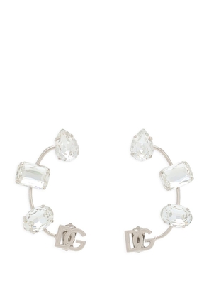 Dolce & Gabbana Rhinestone Dg Logo Ear Cuffs
