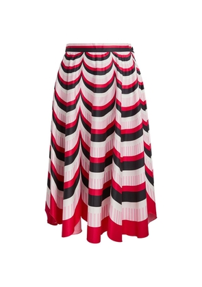 Marina Rinaldi X Mary Katrantzou Stripe Print Midi Skirt