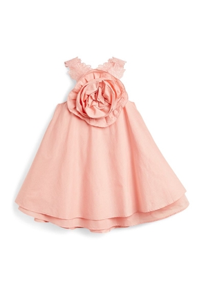 Ermanno Scervino Junior Silk-Blend Rose Dress (4-14 Years)