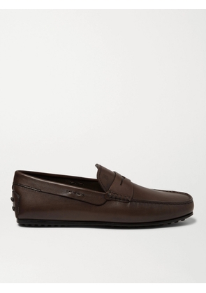 Tod's - City Gommino Leather Penny Loafers - Men - Brown - UK 6