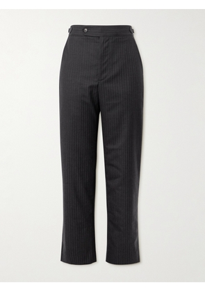 BODE - Straight-Leg Pinstriped Cotton Trousers - Men - Black - UK/US 30