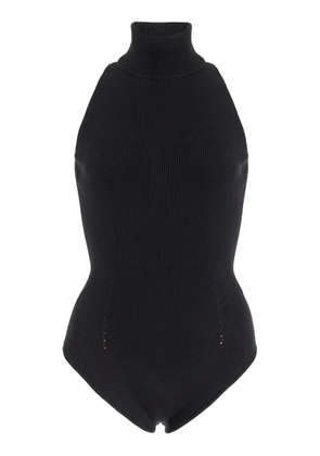 Brandon Maxwell - Silk-Cashmere Knit Bodysuit - Black - L - Moda Operandi