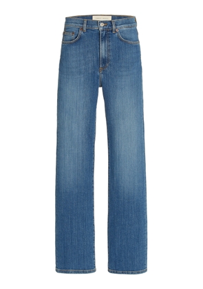 Jeanerica - Eiffel Stretch High-Rise Straight-Leg Jeans - Medium Wash - 26 - Moda Operandi