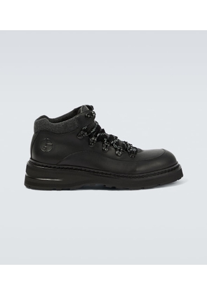 Giorgio Armani Leather lace-up boots