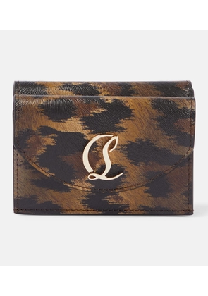 Christian Louboutin CL debossed leopard-print leather wallet