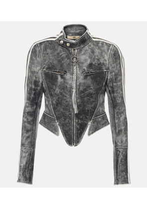 KNWLS Cropped leather jacket