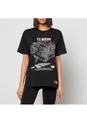 P.E Nation Women's Progression Organic Cotton-Jersey T-Shirt - Black - XS