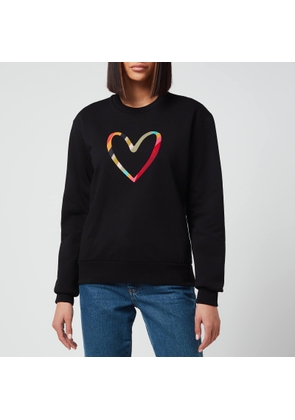 PS Paul Smith Women's Swirl Heart Print Sweatshirt - Black - S