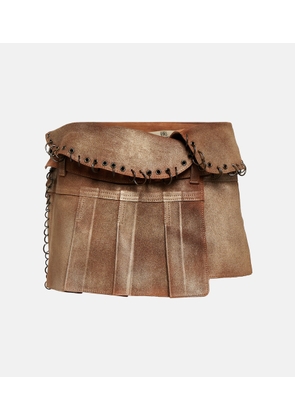 KNWLS Leather miniskirt