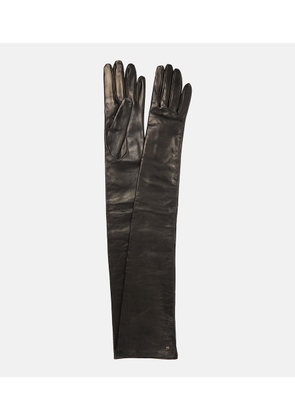 Max Mara Amica long leather gloves