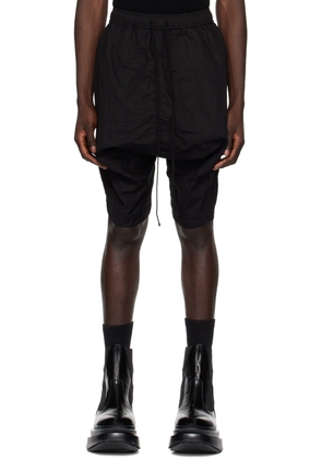 Julius Black Drop Crotch Shorts