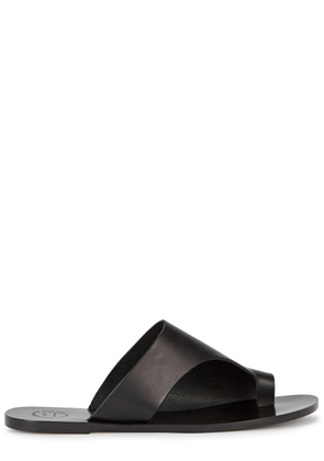 Atp Atelier Rosa Black Leather Sandals - 5