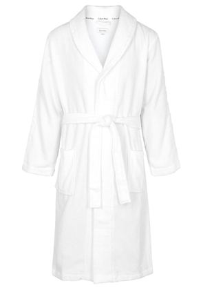 Calvin Klein Terry Cotton Robe - White - L/XL