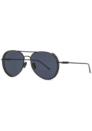 For Art's Sake Links Aviator-style Sunglasses - Black