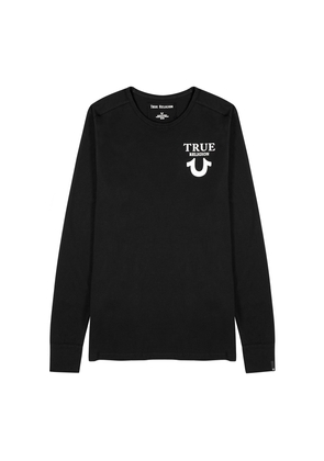 True Religion Black Logo-print Cotton top - Xxl