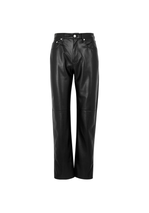 Nanushka Vinni Black Faux Leather Trousers - L