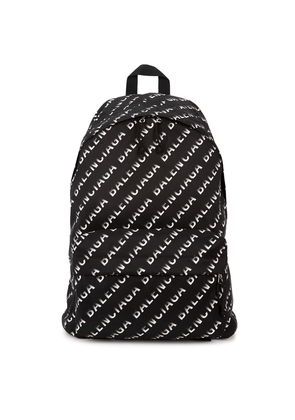 Balenciaga Wheel Logo-print Nylon Backpack - Black And White