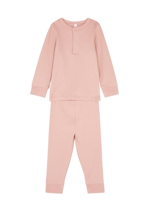 Mori Dusty Pink Ribbed Jersey Pyjama set
