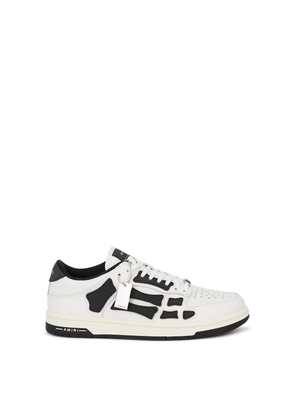 Amiri Skel Monochrome Leather Sneakers, Sneakers, White, Leather - White And Black - 7