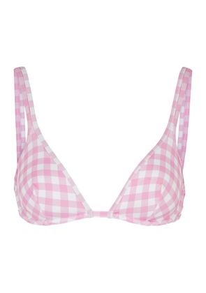 Ephemera Gingham Bikini top - Pink - 10