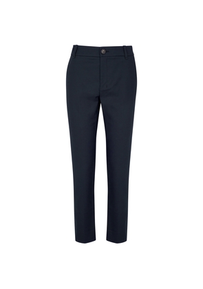 Vince Tapered Cotton-blend Trousers - Navy - 6
