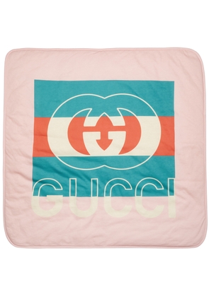 Gucci Kids GG Logo-print Cotton Blanket - Multicoloured