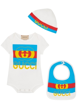Gucci Kids Logo-print Cotton Babygrow set - White Other