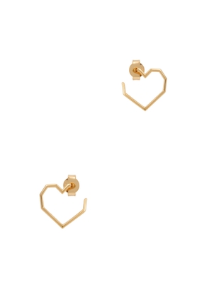 Aliita Corazon Heart 14kt Gold Earrings