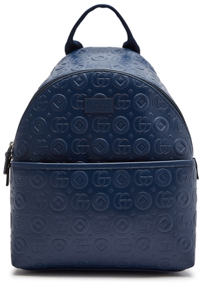 Gucci Kids GG and Geometric Coated Canvas Backpack - Blue