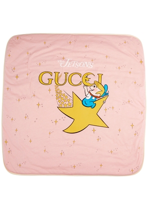 Gucci Kids X The Jetsons Printed Cotton Blanket - Pink
