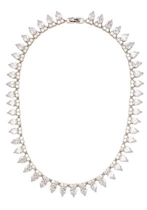 Fallon Monarch Heart Rivière Embellished Necklace - Silver - One Size