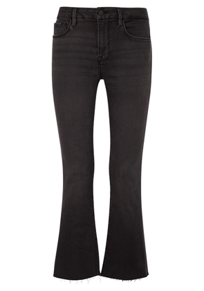 Frame Le Crop Mini Boot Jeans - Black - W27