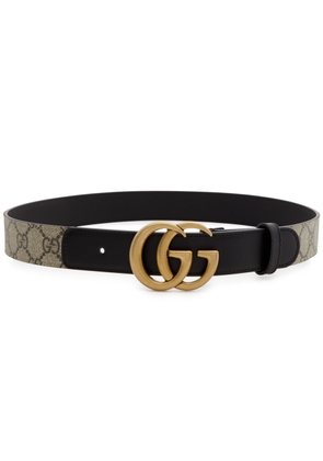 Gucci GG Supreme Monogrammed Belt - Black