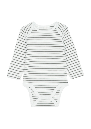 Mori Striped Jersey Babygrow - White Other