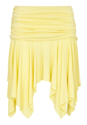 Gimaguas Disco Stretch-jersey Mini Skirt - Yellow - L (UK14 / L)