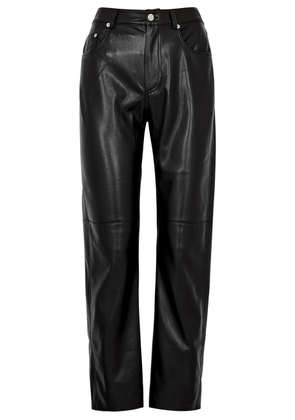 Nanushka Vinni Faux Leather Trousers - Black - M (UK 12 / M)