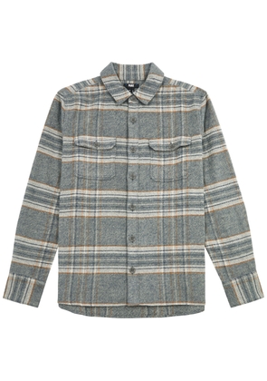 Paige Wilbur Checked Brushed Cotton Overshirt - Grey - XL