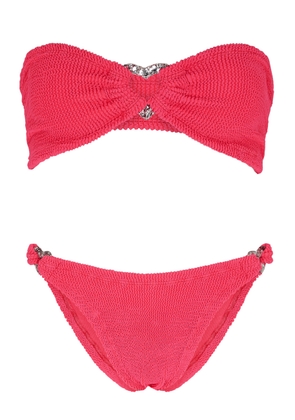 Hunza G Nicole Seersucker Bikini - Fuchsia - One Size
