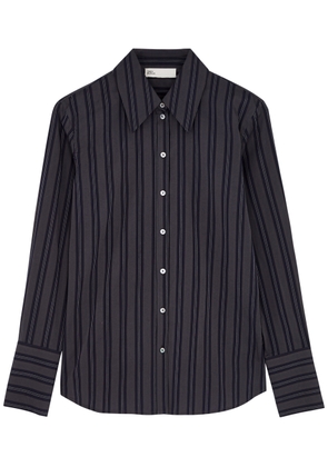 Tory Burch Striped Cotton Shirt - Navy - 8 (UK12 / M)